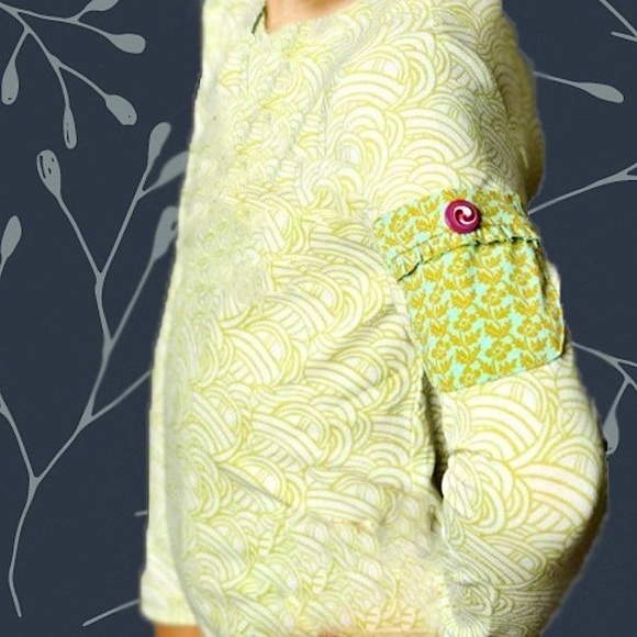 Matilda Jane, Character Counts, Green Swirl long Sleeve Top - Picture 1 of 4